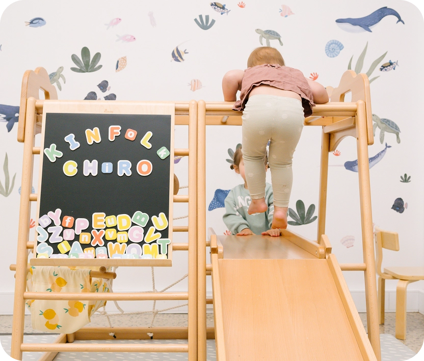 Toddler playing at Kinfolk Chiro Centre